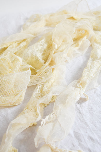 White Lace crochet scarf