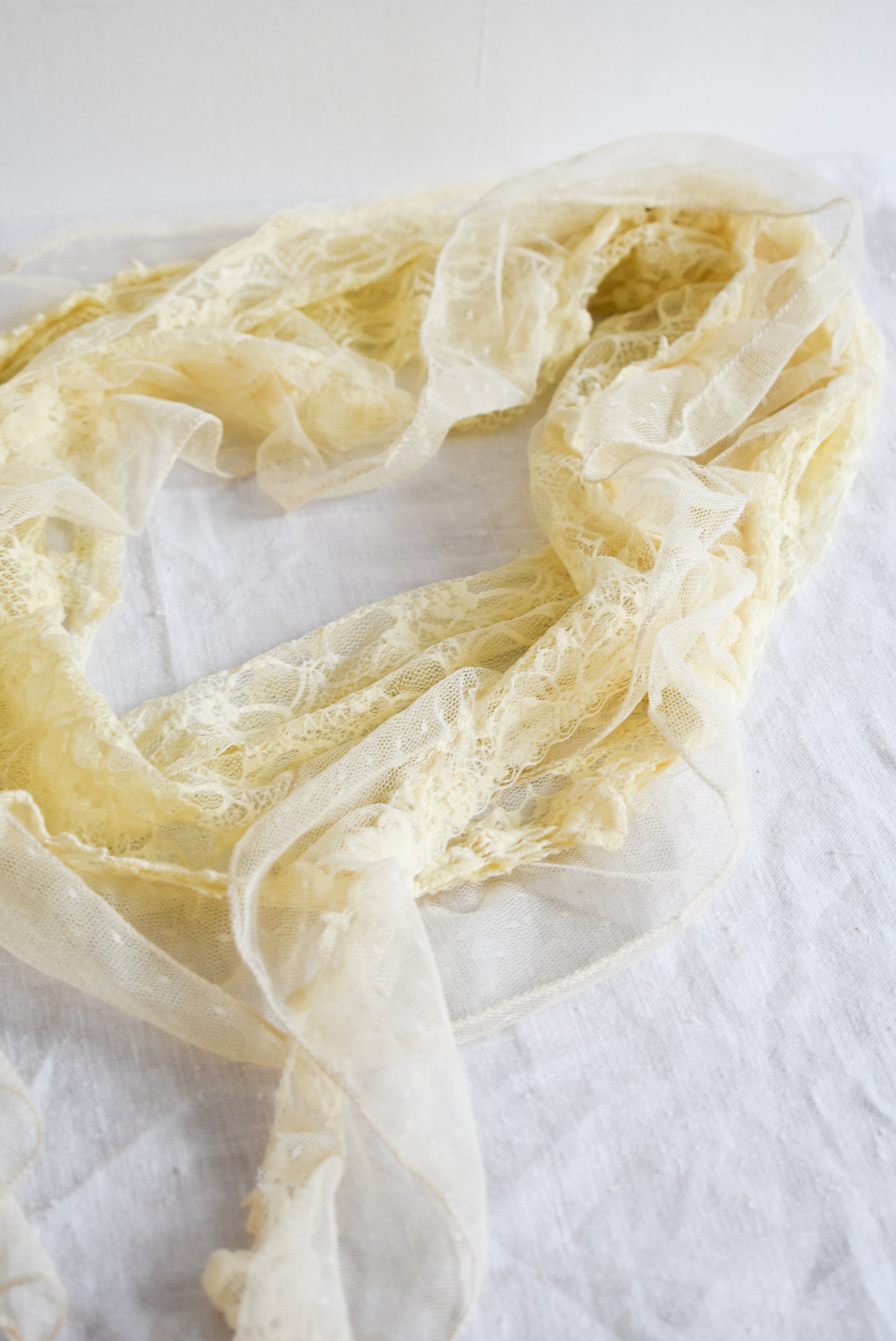 White Lace crochet scarf