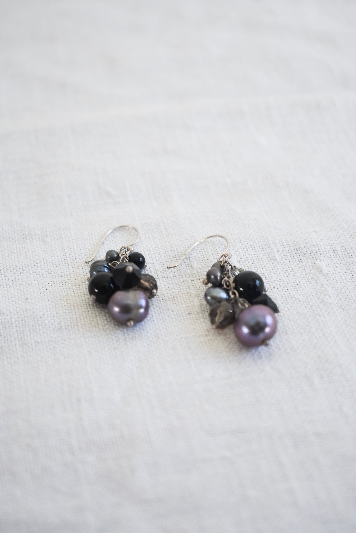 Pearl cluster earrings