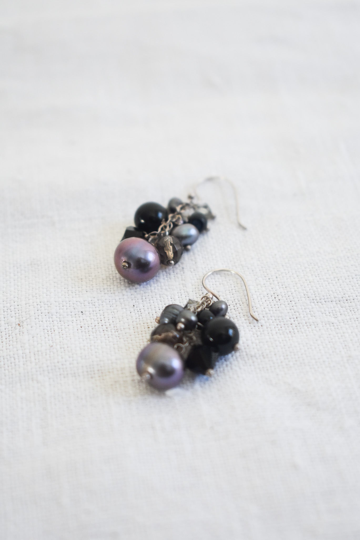 Pearl cluster earrings