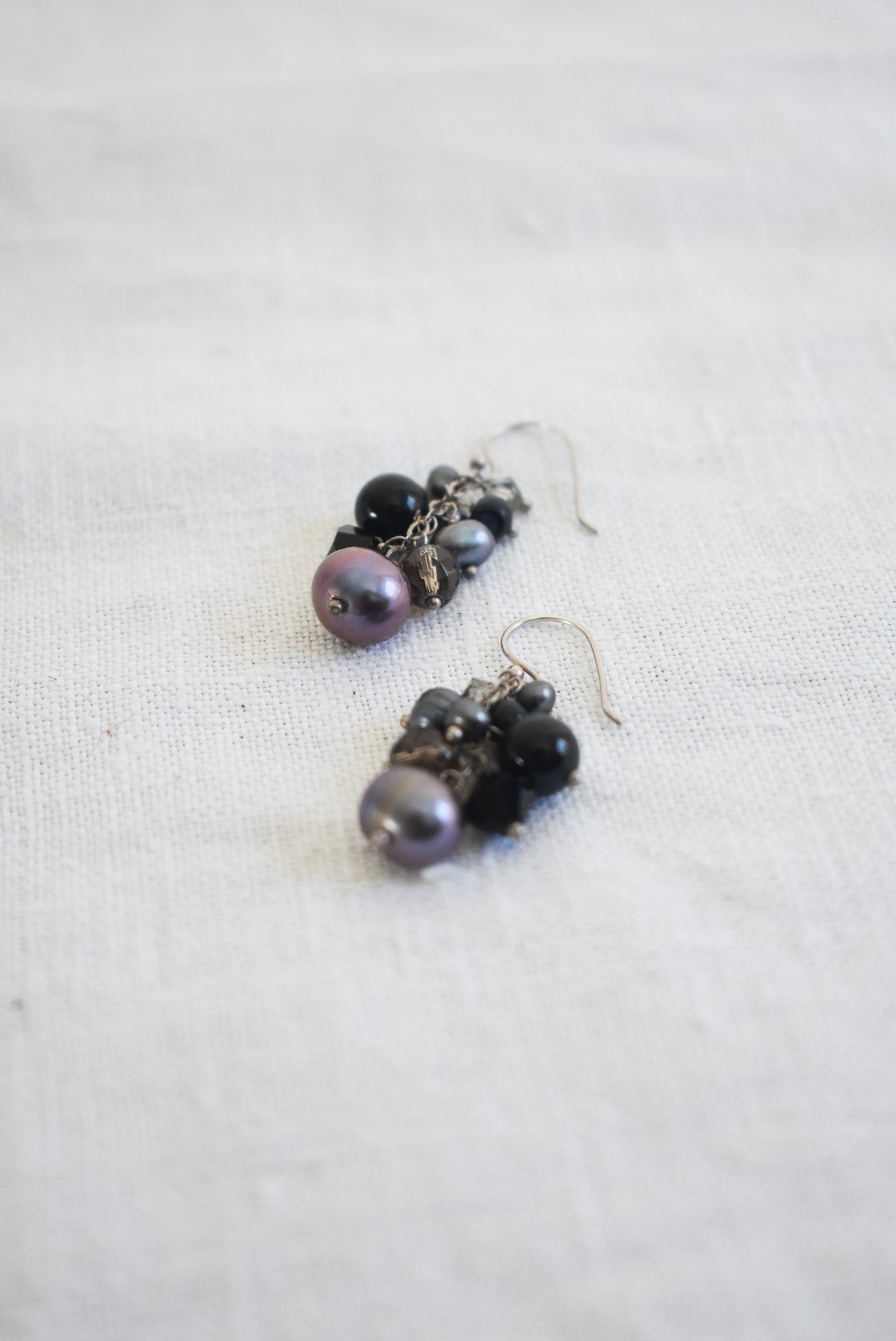 Pearl cluster earrings